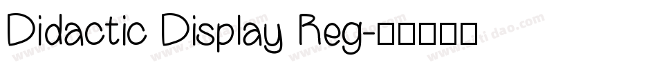 Didactic Display Reg字体转换